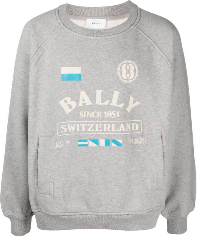 Bally Sweater met logoprint Grijs