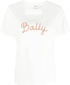 Bally T-shirt met geborduurd logo Beige