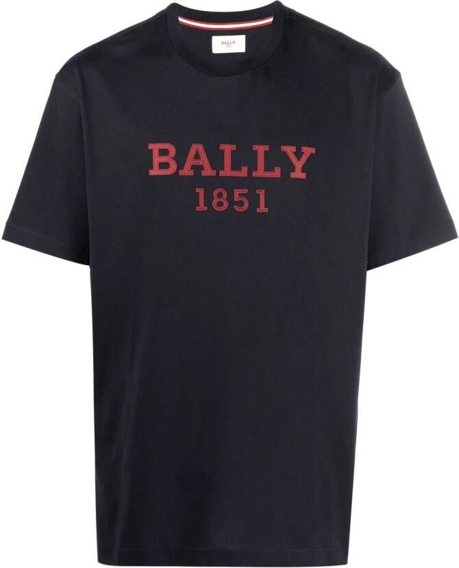 Bally T-shirt met logoprint Blauw