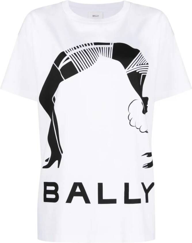 Bally T-shirt met print Wit
