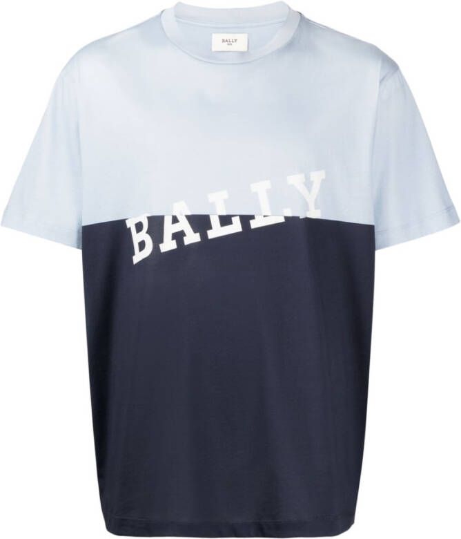 Bally Tweekleurig T-shirt Blauw