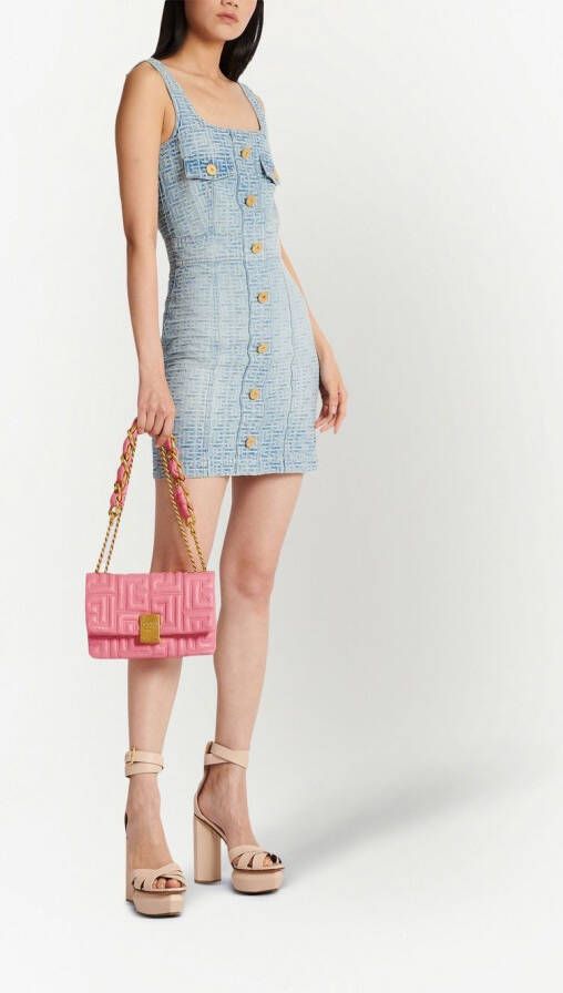 Balmain 1945 Zachte kleine tas van gewatteerd leer Pink Dames