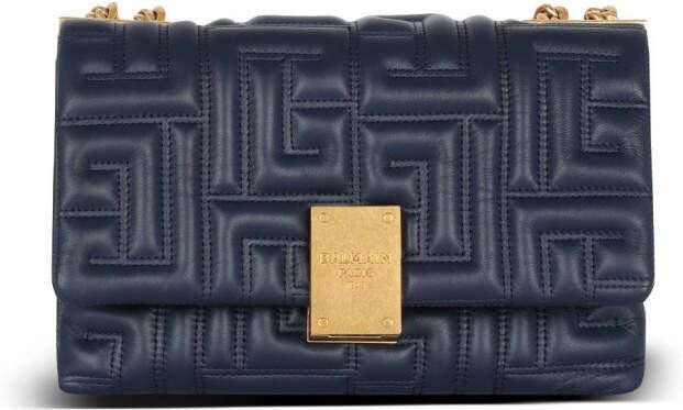 Balmain 1945 Soft smooth leather bag Blauw Dames