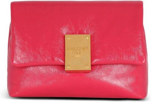 Balmain 1945 Zachte mini patent lederen tas Pink Dames