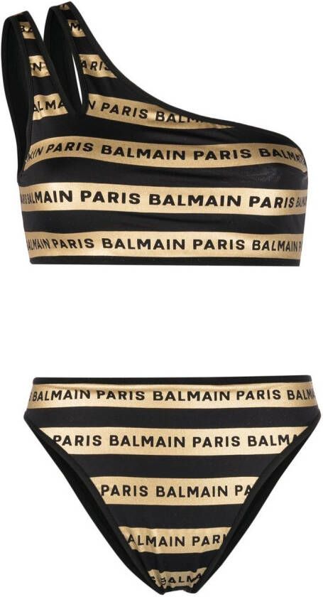Balmain Asymmetrische bikinitop Zwart