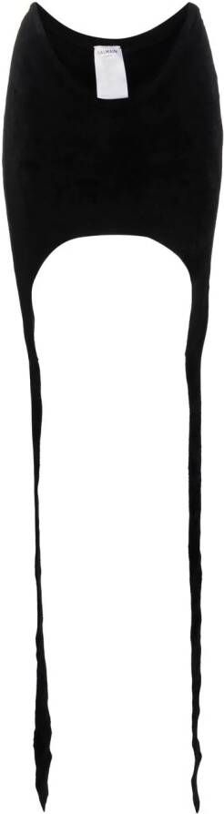 Balmain Asymmetrische mini-rok Zwart
