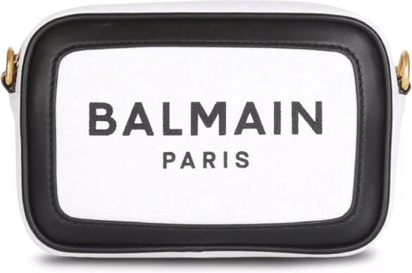 Balmain B-Army 18 camera crossbodytas Wit
