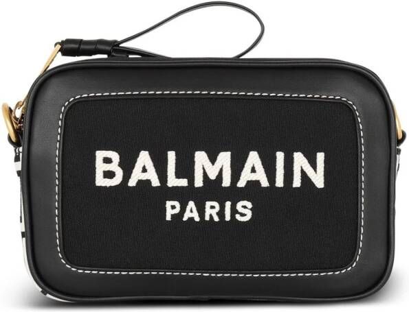 Balmain Zwarte tas met verstelbare band en ritssluiting Black Dames
