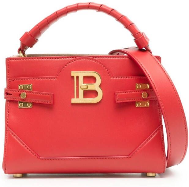 Balmain B-Buzz 22 Top Handle leather bag Rood Dames