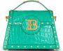 Balmain B-Buzz Dynasty shopper met krokodillen-reliëf Groen - Thumbnail 1