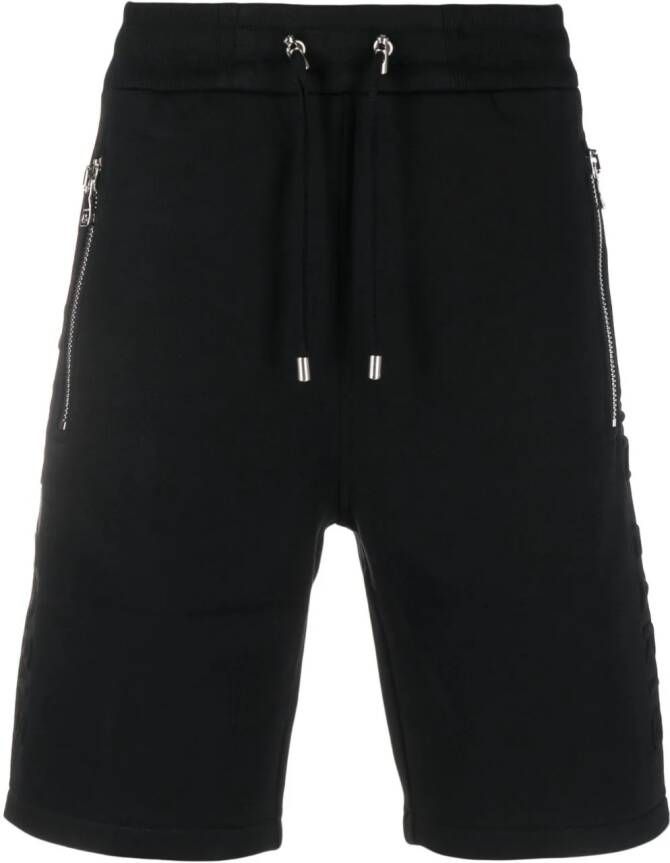 Balmain Bermuda shorts met reliëf Zwart