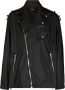 Balmain Bikerjack met logoprint Zwart - Thumbnail 1