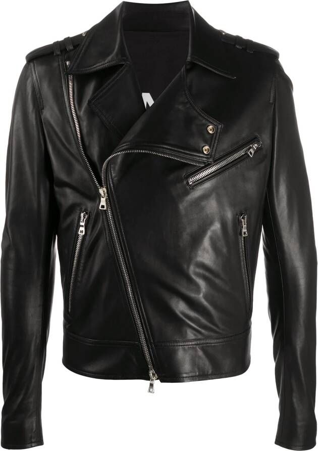 Balmain Bikerjack met rits Zwart