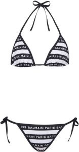 Balmain Bikini met logoprint Zwart