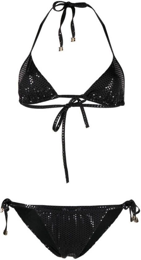 Balmain Bikini met metallic-effect Zwart