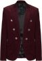 Balmain Fluwelen jasje met 6 knopen Rood Heren - Thumbnail 1
