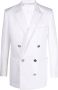 Balmain Twill blazer with double-breasted silver-tone buttoned fastening Wit Heren - Thumbnail 1