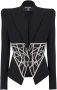 Balmain Blazer met dubbele rij knopen Zwart - Thumbnail 1