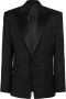 Balmain Blazer met satijnen revers Zwart - Thumbnail 1