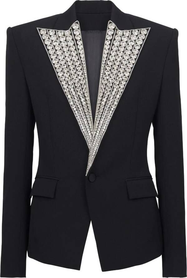 Balmain Blazer verfraaid met kristallen Zwart