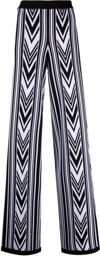 Balmain Broek met chevronstreep Zwart