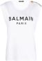Balmain Tanktop met logoprint Wit - Thumbnail 1