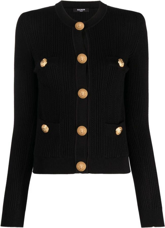 Balmain Button-up vest Zwart