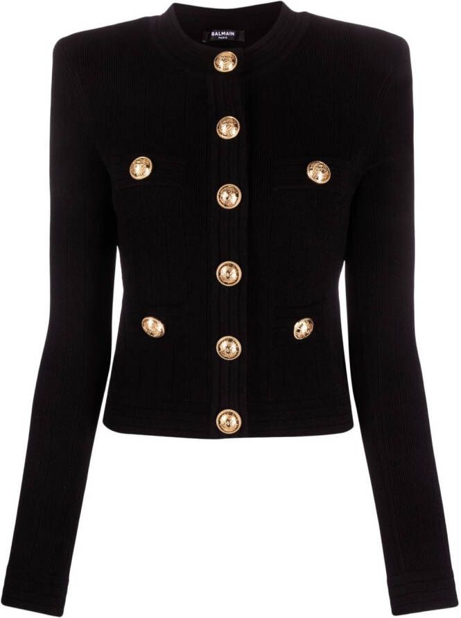 Balmain Button-up vest Zwart
