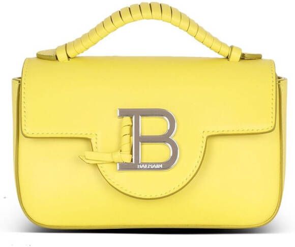 Balmain B-Buzz mini leather bag Yellow Dames