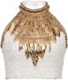 Balmain Tweed Top met pailletten Wit Dames - Thumbnail 1