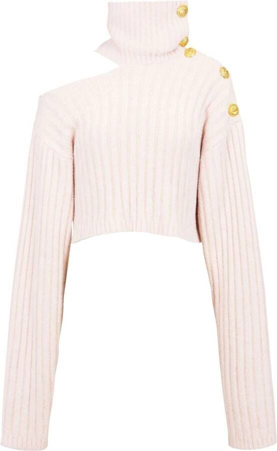 Balmain Cropped trui Roze
