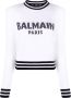 Balmain Intarsia trui Zwart - Thumbnail 1