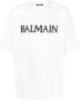 Balmain T-shirt met kristallen logo Wit - Thumbnail 1