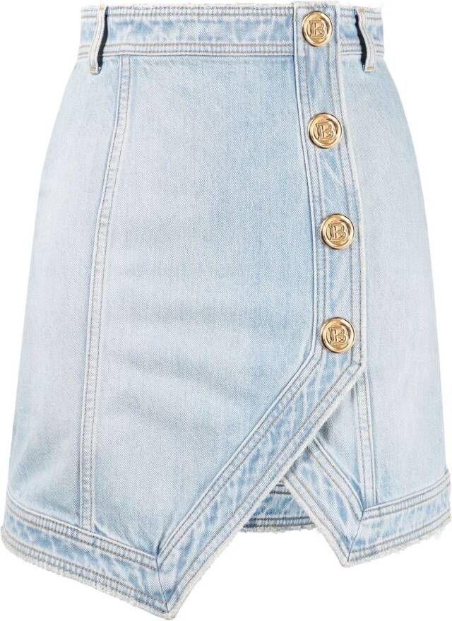 Balmain Denim mini-rok Blauw