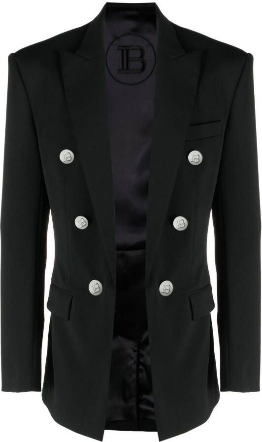 Balmain Jack met dubbele rij knopen Zwart