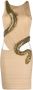 Balmain embellished snake-detail minidress Beige - Thumbnail 1