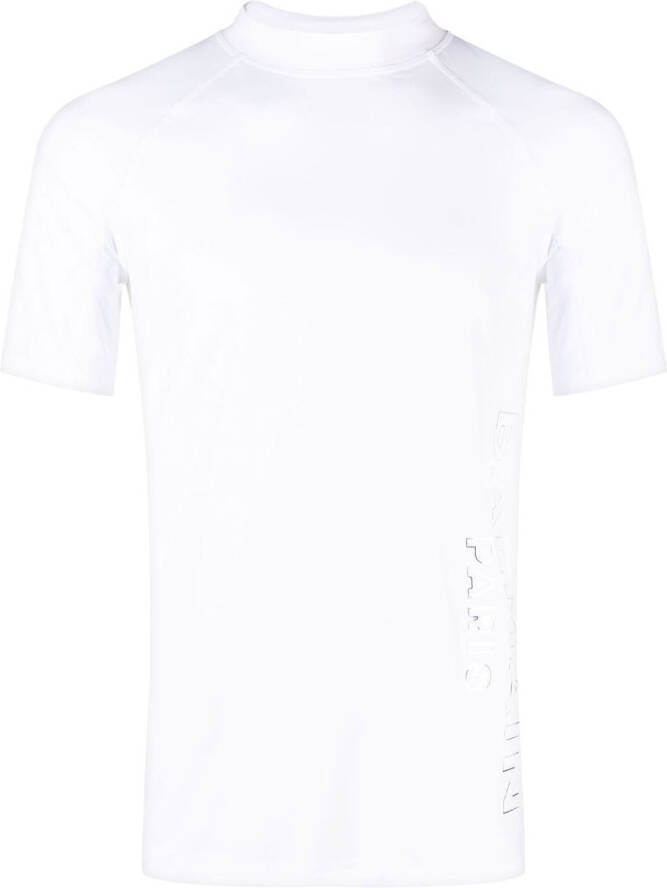 Balmain T-shirt met logo-reliëf Wit