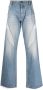 Balmain exposed-pocket cotton jeans Blauw - Thumbnail 1