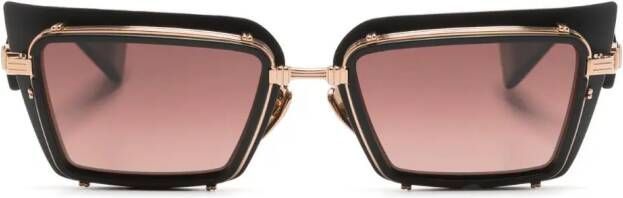Balmain Eyewear Admirable zonnebril met vierkant montuur Zwart
