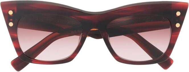 Balmain Eyewear B-II zonnebril met cat-eye montuur Rood