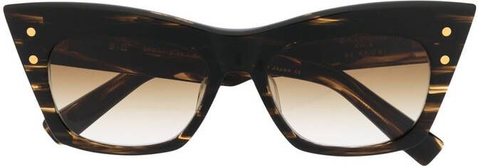 Balmain Eyewear B-II zonnebril met kattenoog montuur Bruin