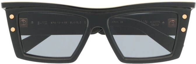 Balmain Eyewear B-VII zonnebril met rechthoekig montuur Zwart