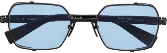 Balmain Eyewear Brigade III zonnebril met vierkant montuur Zwart