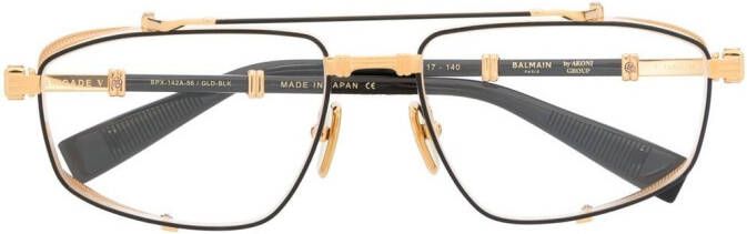 Balmain Eyewear Bril met piloten montuur Zwart