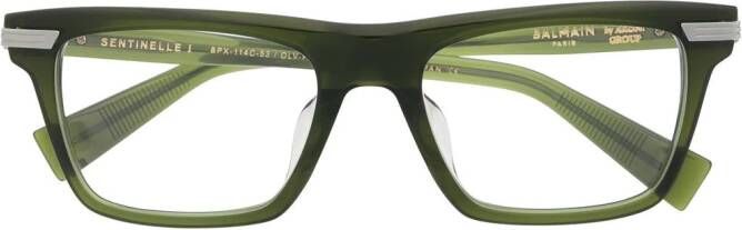 Balmain Eyewear Bril met vierkant montuur Groen