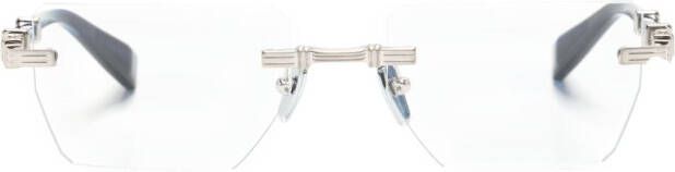Balmain Eyewear Bril met rechthoekig montuur Blauw