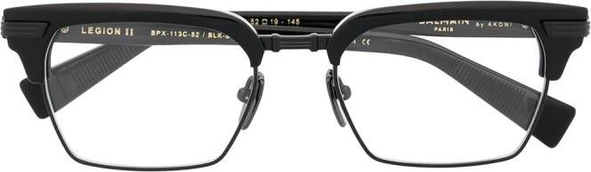 Balmain Eyewear Legion-II BPX113C bril met wayfarer montuur Zwart