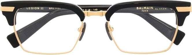 Balmain Eyewear Legion II bril met rechthoekig montuur Zwart