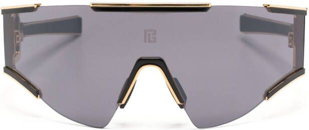 Balmain Eyewear Zonnebril met schild montuur Zwart