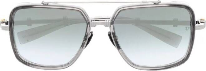 Balmain Eyewear Officier zonnebril met vierkant montuur Grijs